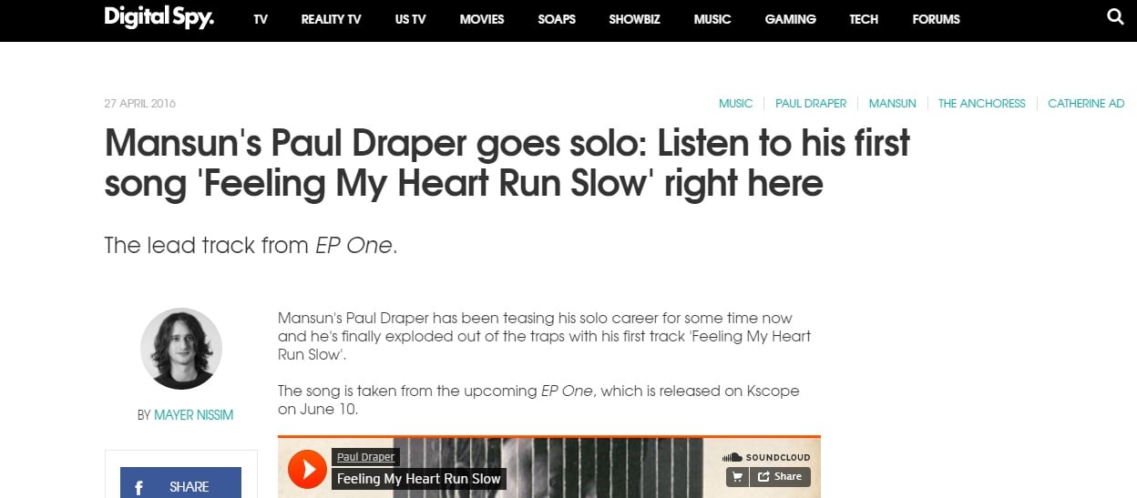 Featured image for “DIGITAL SPY REPORTS ON EP ONE”