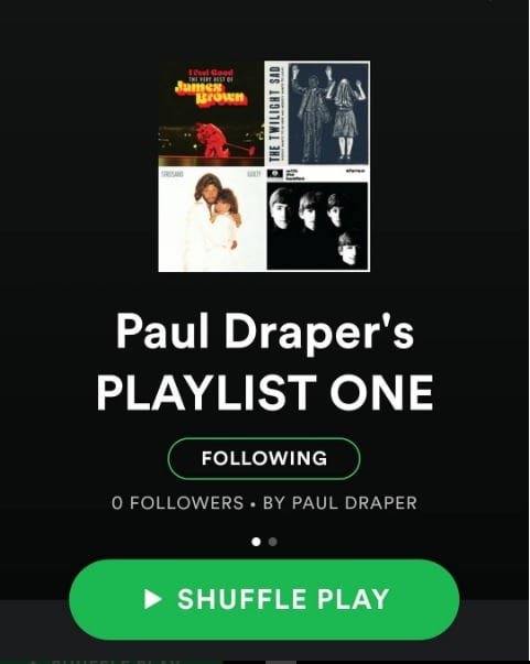 Featured image for “PAUL’S PLAYLIST ONE NOW AVAILABLE ON SPOTIFY”