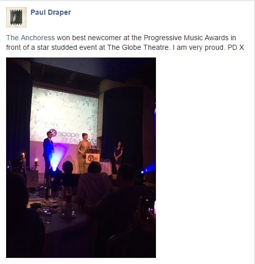 Featured image for “THE ANCHORESS WINS LIMELIGHT AWARD”