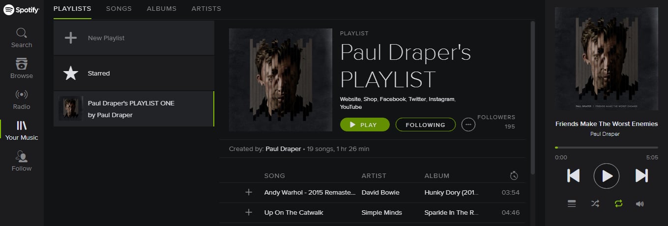 Featured image for “CHECK OUT PAUL’S UPDATED SPOTIFY PLAYLIST”