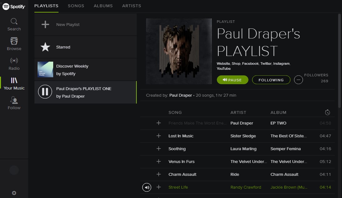 Featured image for “PAUL’S LATEST PLAYLIST NOW AVAILABLE ON SPOTIFY”