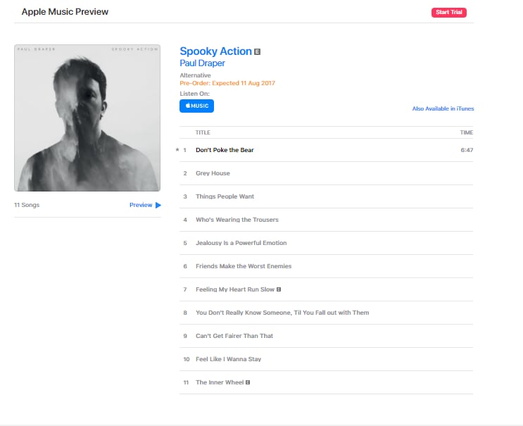 Featured image for “‘SPOOKY ACTION’ HIGH IN ITUNES BESTSELLING PRE-ORDERS CHART”