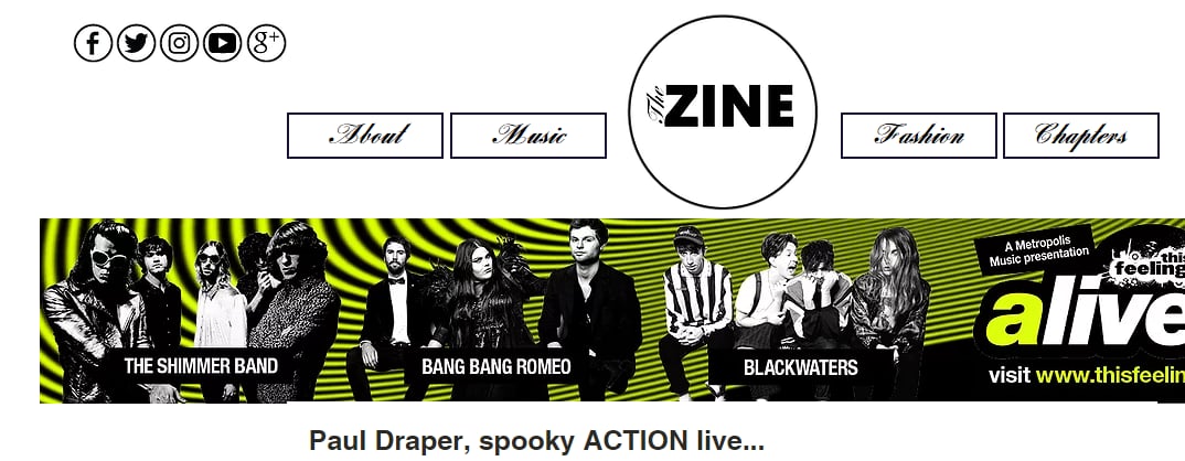 Featured image for “EXCELLENT REVIEW OF SCALA GIG FROM ‘THE ZINE’.”