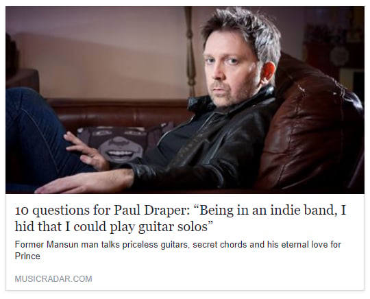 Featured image for “NEW INTERVIEW BY MUSICRADAR: 10 Questions for Paul Draper”