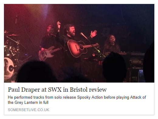Featured image for “SOMERSET LIVE GIVE PAUL A FANTASTIC   5⭐  REVIEW AT SWX, BRISTOL.”