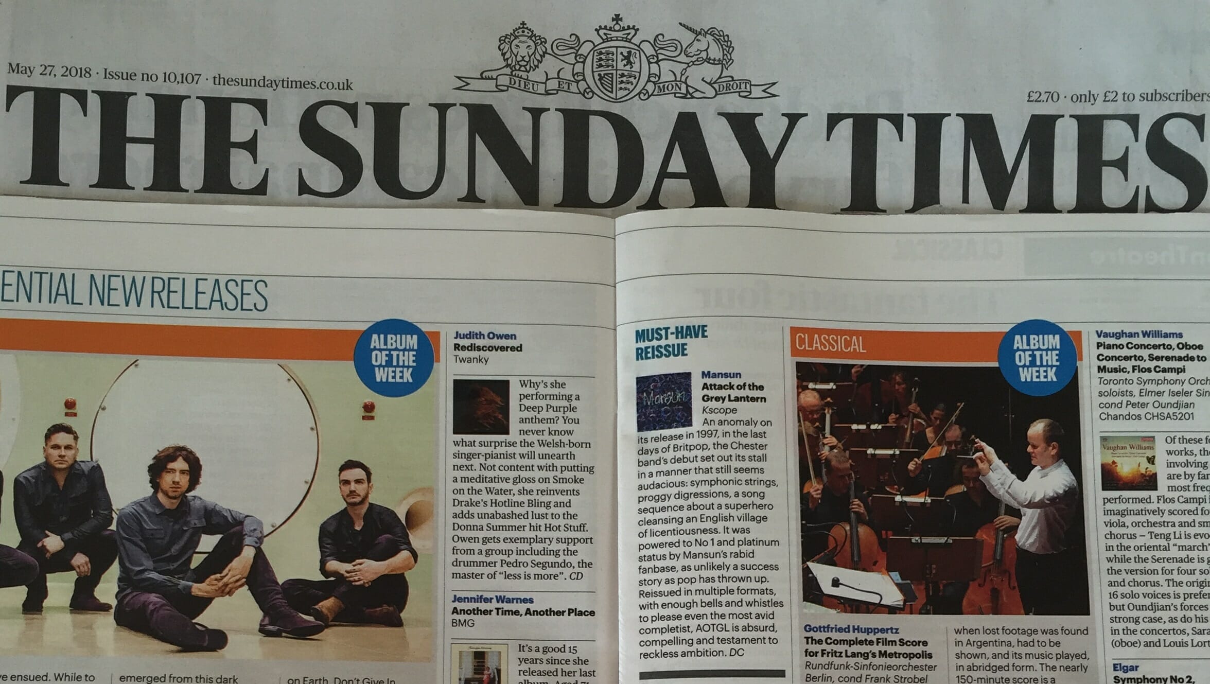 Featured image for “‘A MUST HAVE REISSUE’ … SUNDAY TIMES REVIEWS ‘ATTACK OF THE GREY LANTERN’”