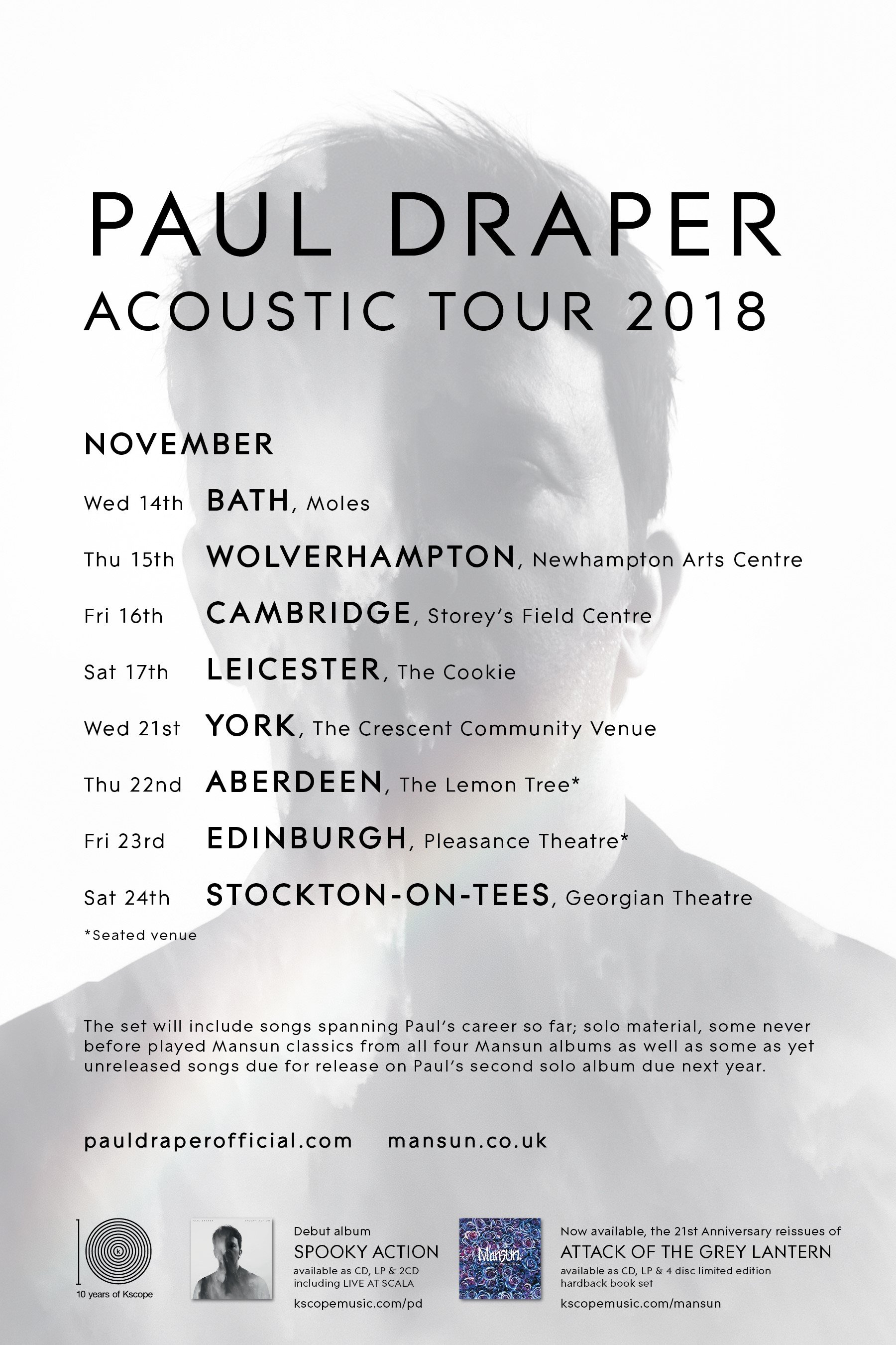Featured image for “NOVEMBER ACOUSTIC TOUR DATES ANNOUNCED!”