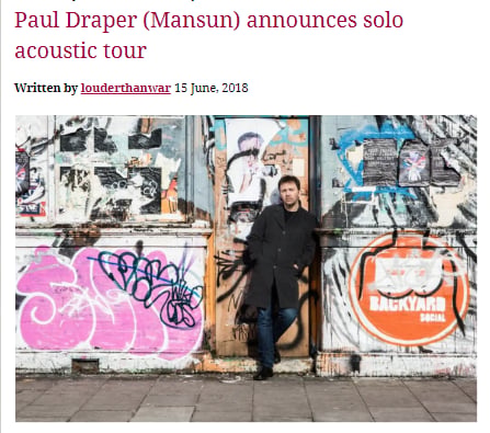 Featured image for “‘LOUDER THAN WAR’ REPORT ON PAUL’S SOLO ACOUSTIC TOUR.”