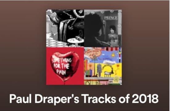 Featured image for “PAUL’S TRACKS OF 2018 … LISTEN ON SPOTIFY”