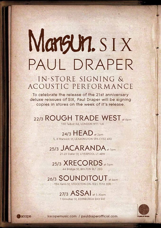 Featured image for “SIX IN-STORE SIGNINGS & ACOUSTIC PERFORMANCES ANNOUNCED”
