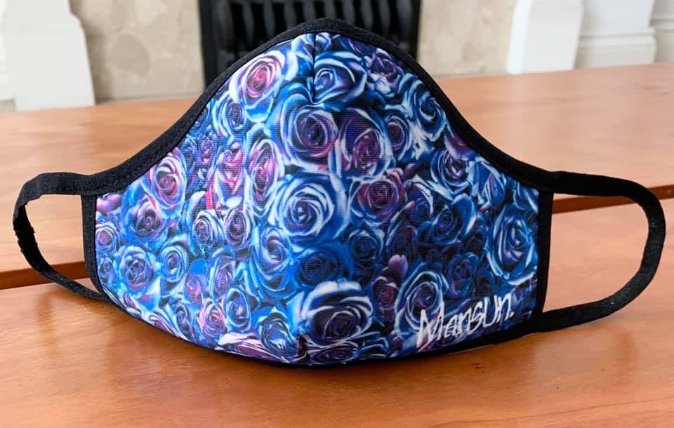 Featured image for “NEW OFFICIAL MANSUN BLUE ROSES FACE MASK AVAILABLE NOW!”