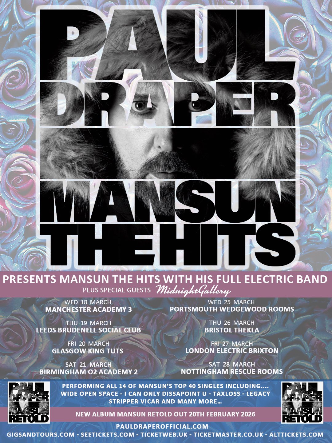 Featured image for “TICKETS ON SALE NOW!        NEW PAUL DRAPER TOUR – MANSUN THE HITS”