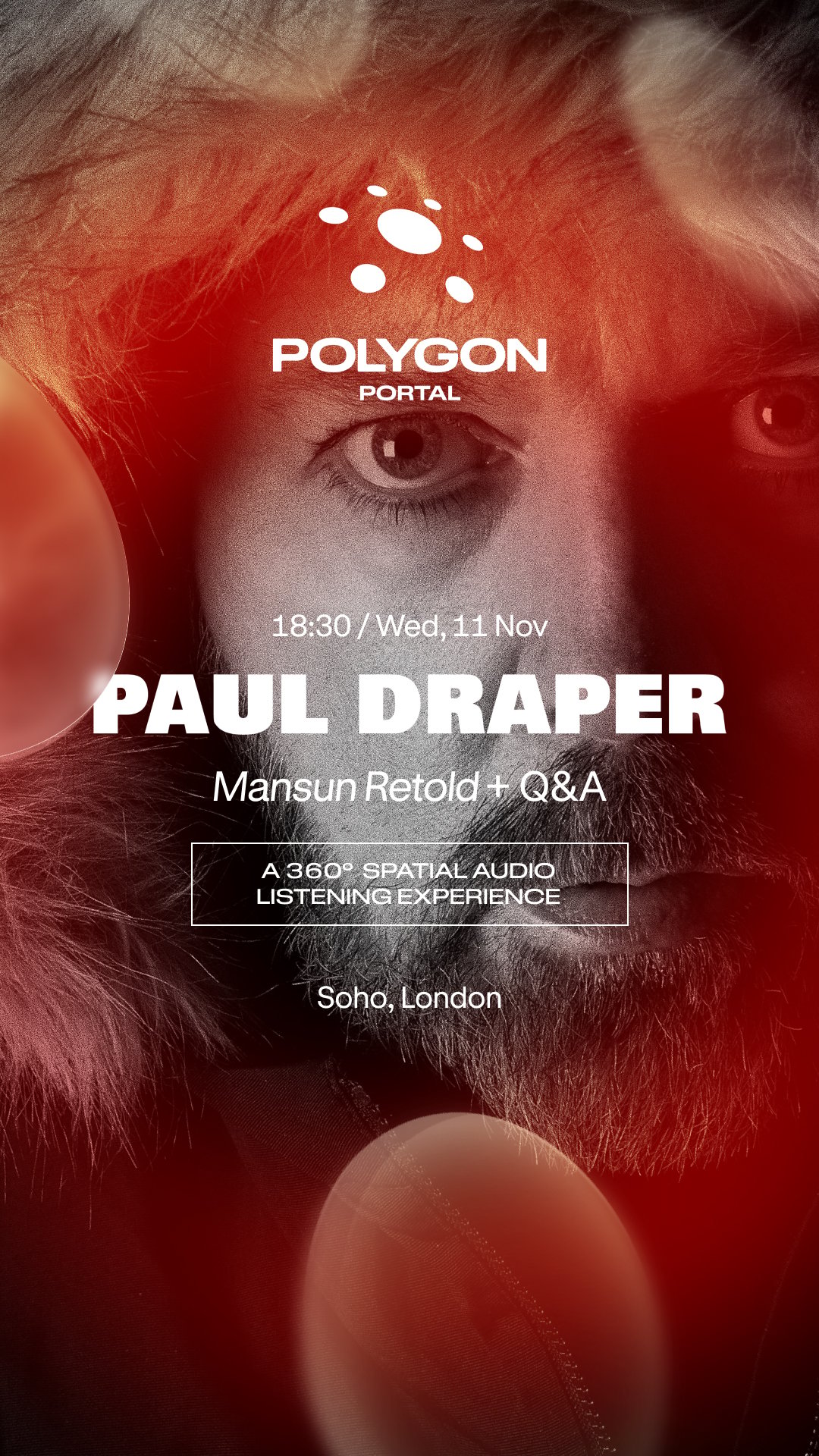 Featured image for “EXCLUSIVE MANSUN RETOLD 360º SPATIAL AUDIO PLAYBACK + PAUL DRAPER Q&A!”